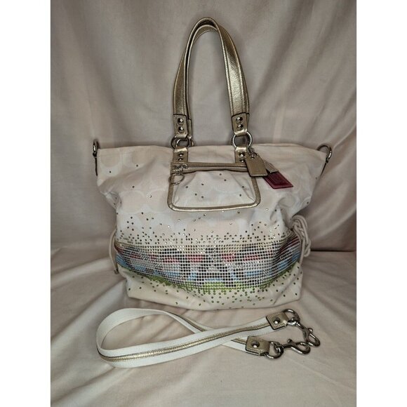 NWOT Rare vintage COACH POPPY Series classic signs of diamonds spotlight Bag
